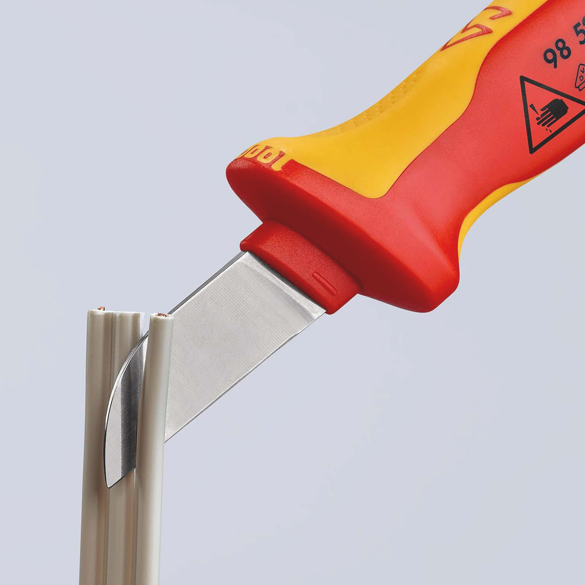 KNIPEX Kabelmesser 190 mm VDE-isoliert bis 1000 V mit Mehrkomponentengriff