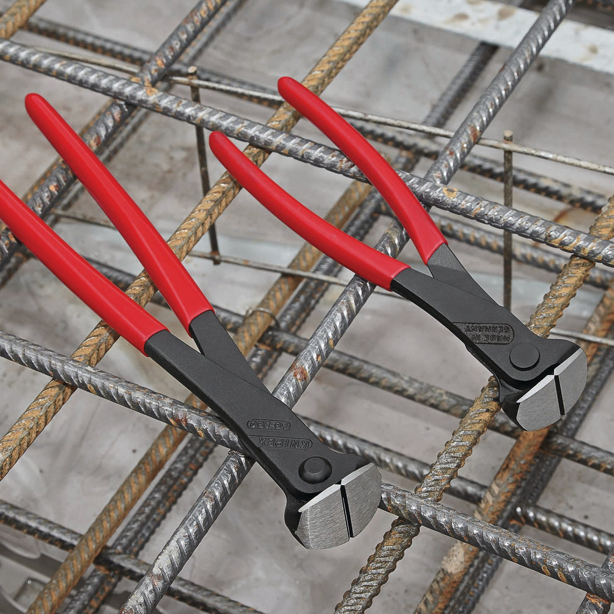 KNIPEX Vornschneider 200 mm – Kunststoffüberzug, induktiv gehärtete Schneiden für Monierarbeiten