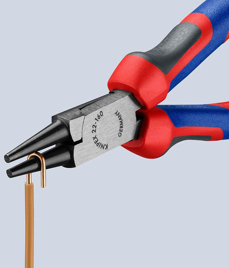 KNIPEX Rundzange 140 mm mit poliertem Kopf und Kunststoffüberzug – Präzise Drahtösen biegen