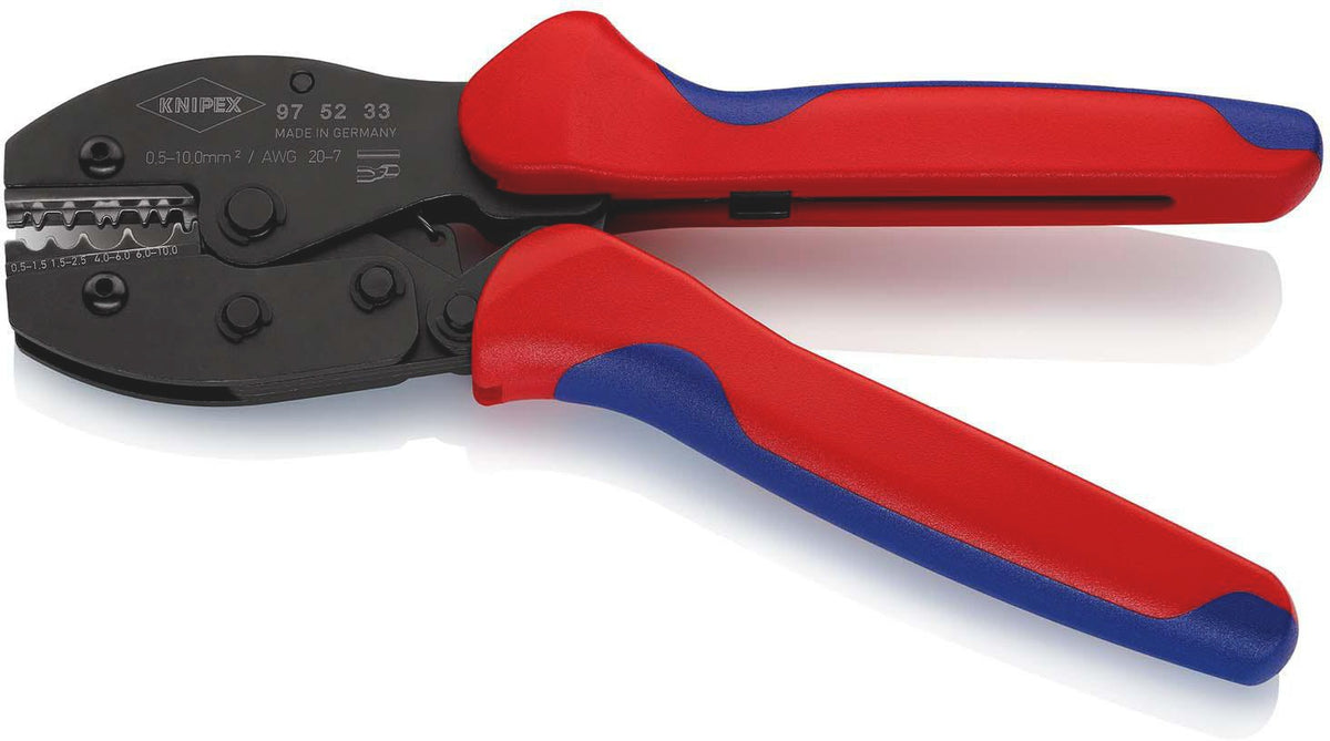 KNIPEX Crimpzange PreciForce® 220 mm für 0,5–6 mm² – Einhandbedienung, Präzisionsprofile