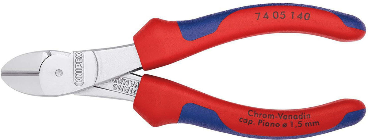 KNIPEX Kraftseitenschneider 140 mm Form 0 mit Mehrkomponenten-Hüllen – 20 % Kraftersparnis
