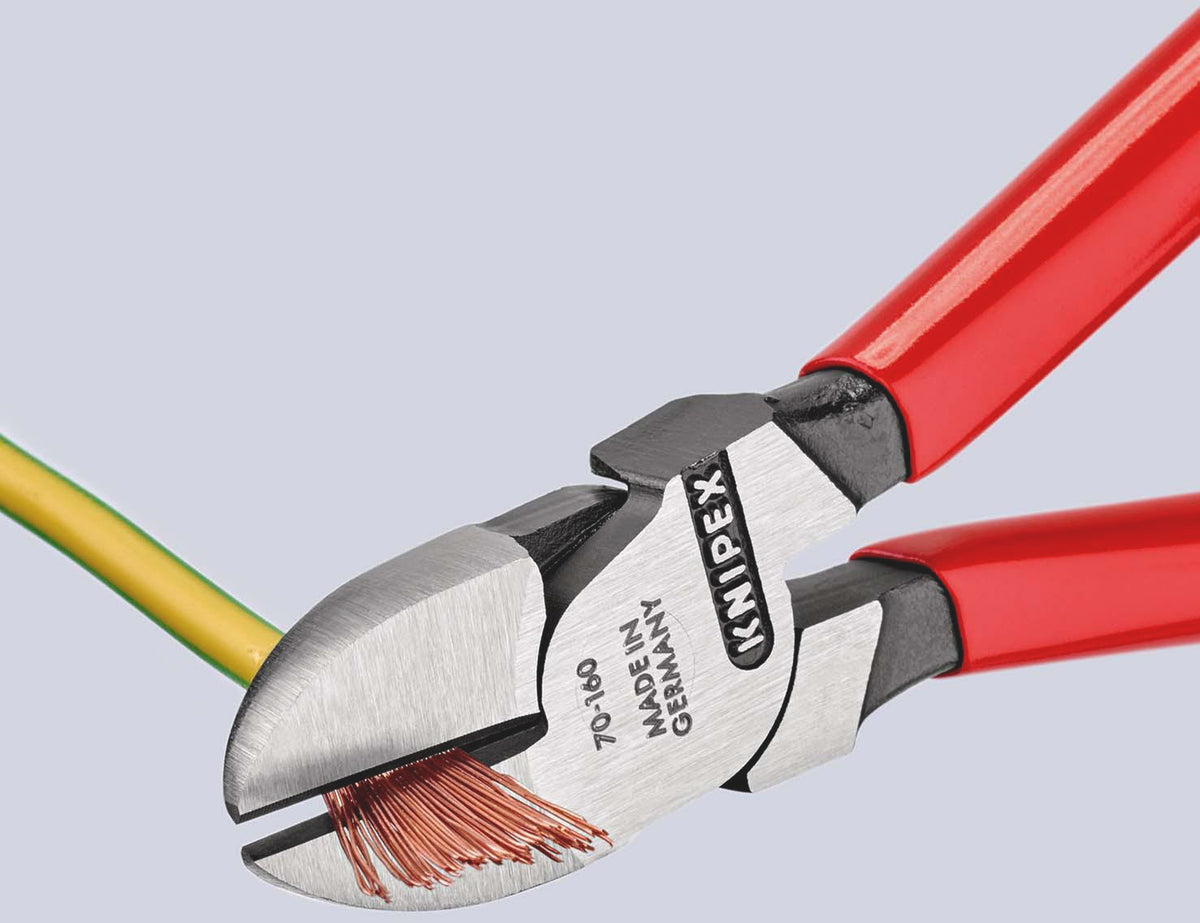 KNIPEX Seitenschneider 110 mm, polierter Kopf, Kunststoffüberzug – präziser Schnitt für feine Drähte
