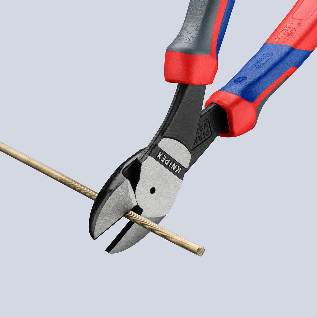 KNIPEX Kraftseitenschneider 200 mm Form 2 mit 20 % Kraftersparnis und Kunststoffüberzug