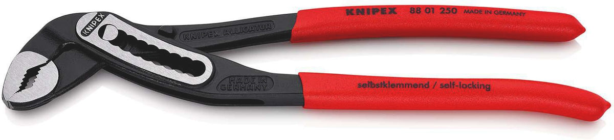 KNIPEX Wasserpumpenzange Alligator 180 mm mit Comfort-Griff und 9-fach Rastenverstellung