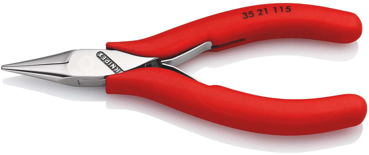 KNIPEX Elektronik-Greifzange 115 mm mit flachbreiten Backen und Kunststoffüberzug