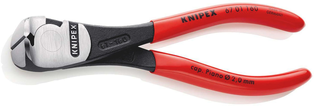 KNIPEX Kraftvornschneider 140 mm – Polierter Kopf, Kunststoffüberzug, Hohe Schneidleistung