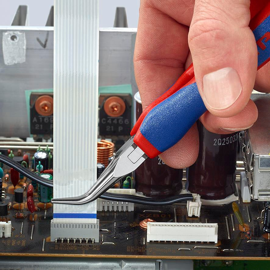 KNIPEX Elektronik-Greifzange 115 mm mit flachbreiten Backen und Kunststoffüberzug