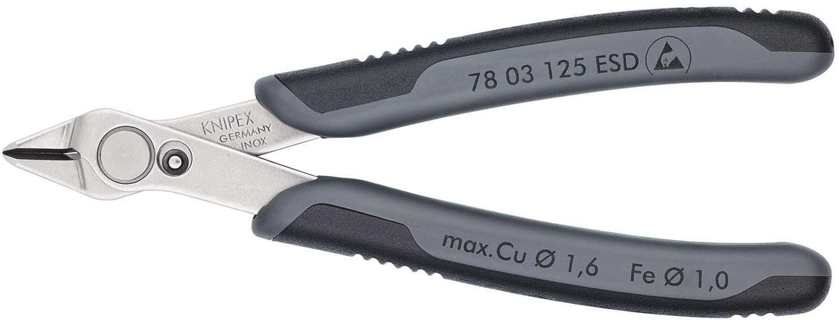 KNIPEX Elektronik-Seitenschneider Super-Knips® 140 mm – ESD, poliert, für feinste Schneidarbeiten
