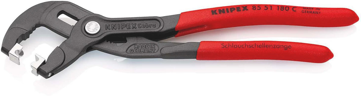 KNIPEX Schlauchschellenzange 250 mm – Für Click-Schellen und beengte Verhältnisse