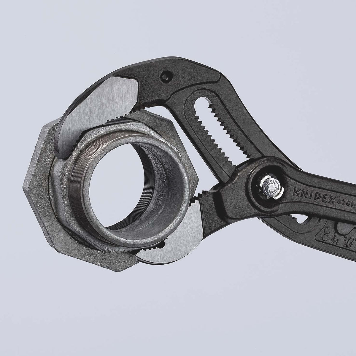 KNIPEX Cobra® Rohr- und Wasserpumpenzange 560 mm, Spannweite 120 mm, Kunststoffüberzug, poliert