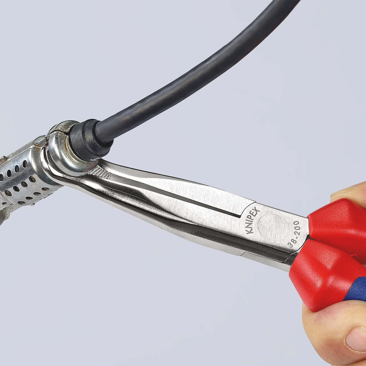 KNIPEX Mechanikerzange L.200mm Form 2 40° gewinkelt Comfort-Griff verchromt