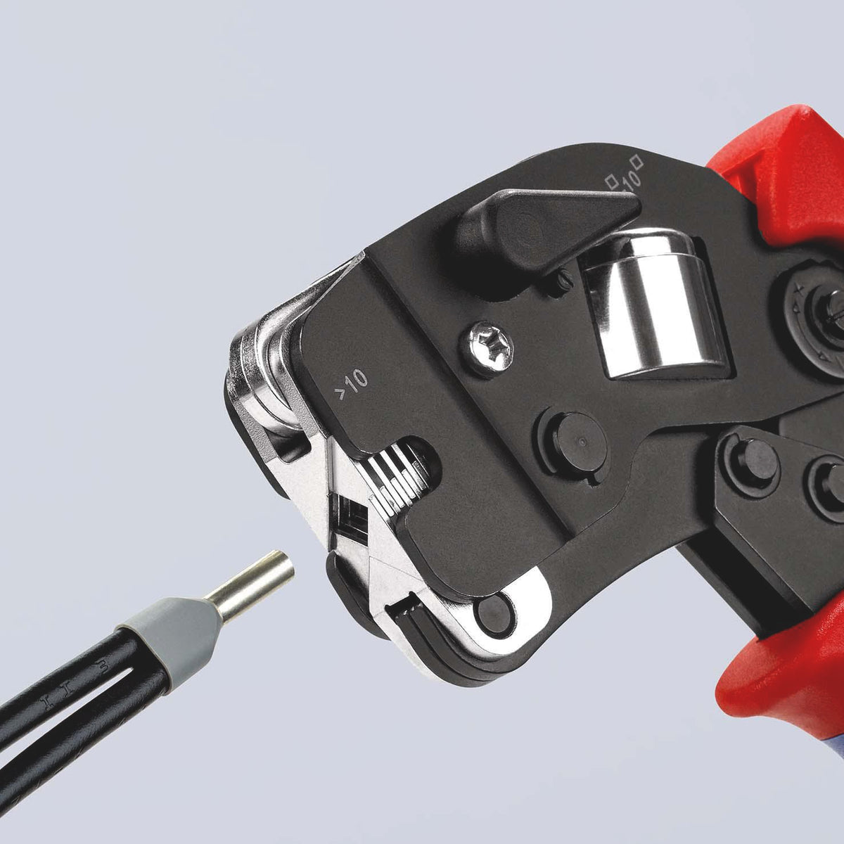 KNIPEX Crimpzange 190 mm für Aderendhülsen 0,08-10+16 mm² selbsteinstellend