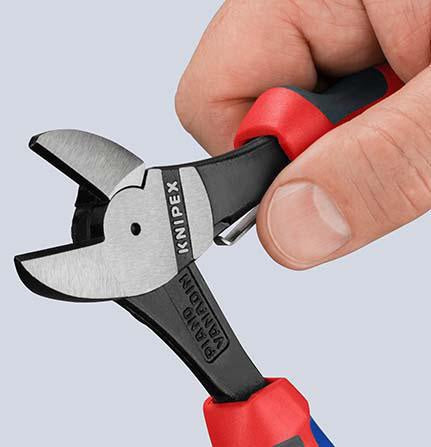 KNIPEX Kraftseitenschneider 160 mm poliert Form 1 mit Öffnungsfeder und Mehrkomponenten-Hüllen