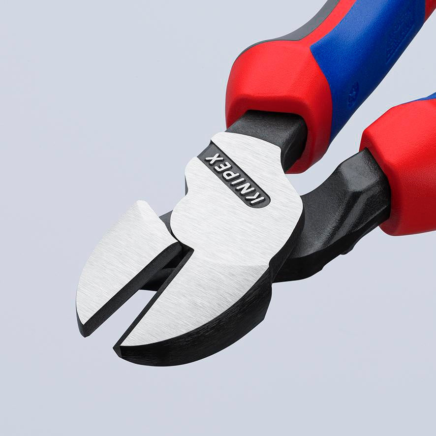 KNIPEX Kraftseitenschneider 140 mm, poliert, Form 0, Mehrkomponenten-Hüllen – 20 % Kraftersparnis
