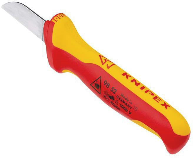 KNIPEX Kabelmesser 190 mm VDE-isoliert bis 1000 V mit Mehrkomponentengriff