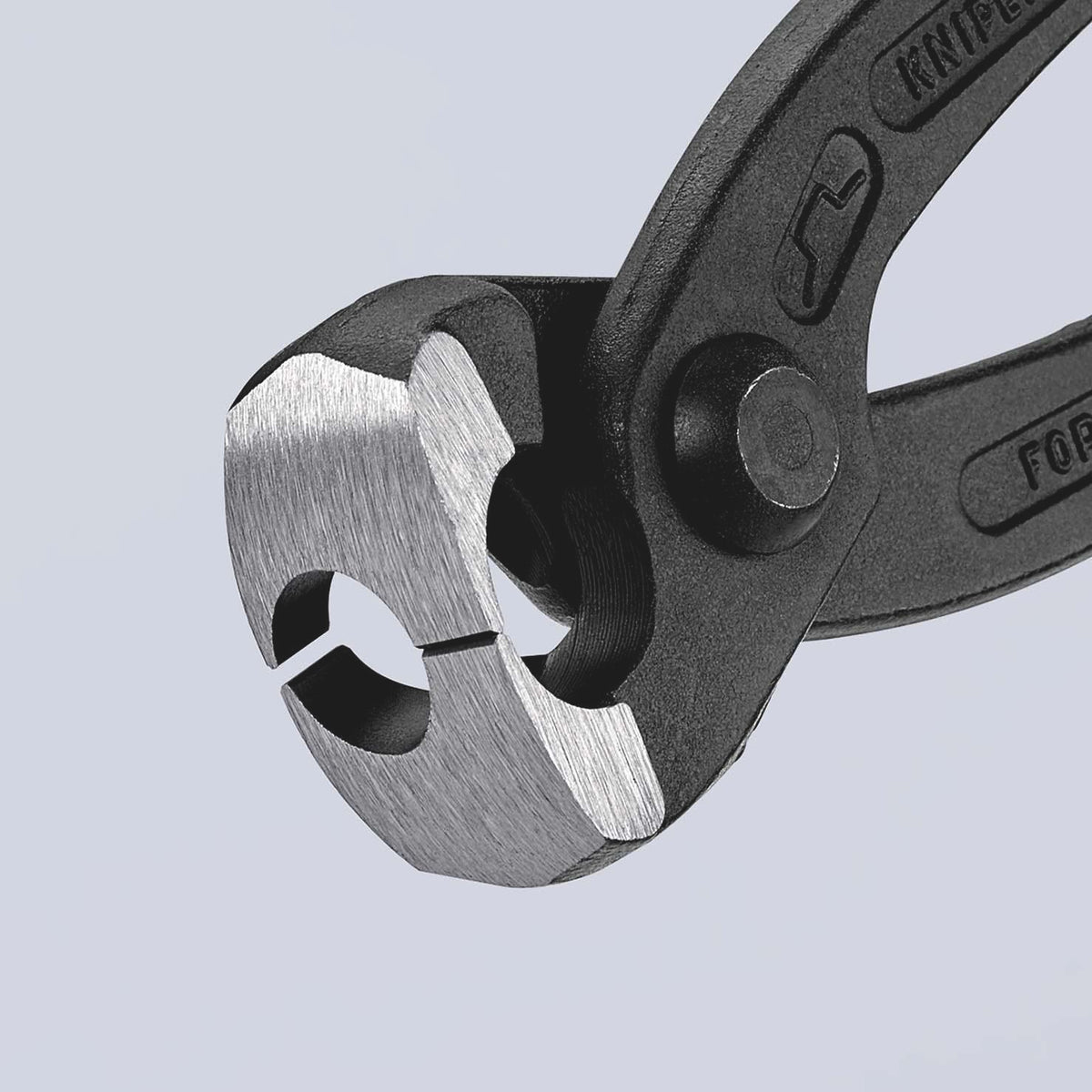 KNIPEX Ohrklemmenzange 220 mm – für 1-Ohr- und 2-Ohrklemmen, Kopf schwarz atramentiert