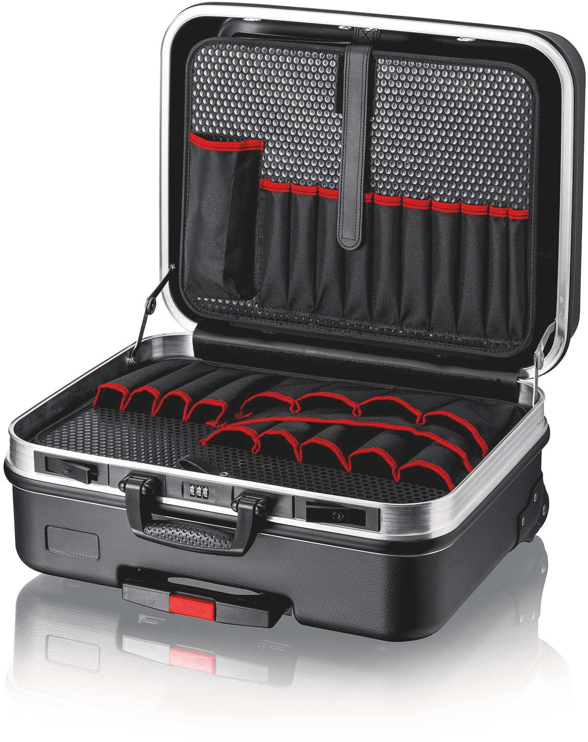 KNIPEX Werkzeugkoffer Big Basic Move Leerkoffer mit Trolly-Funktion und variabler Bestückung