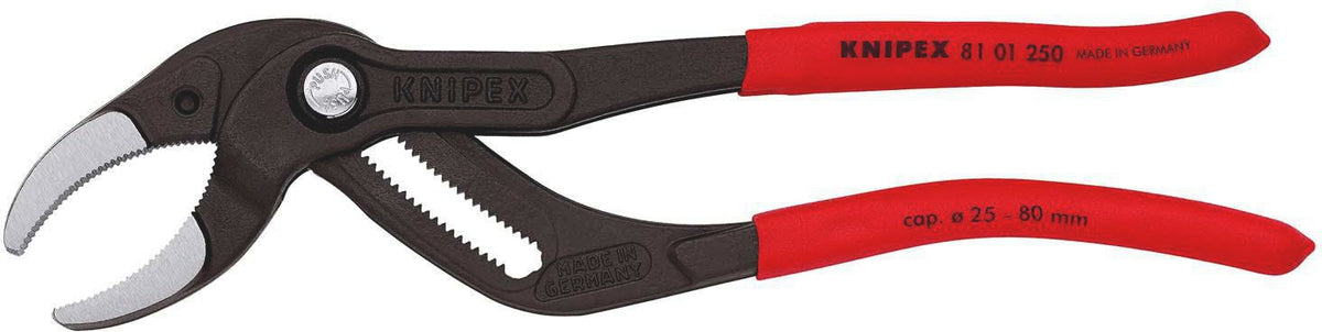 KNIPEX Syphon-/Connectorenzange L.250mm Spann-W.25-80mm schwarz atramentiert