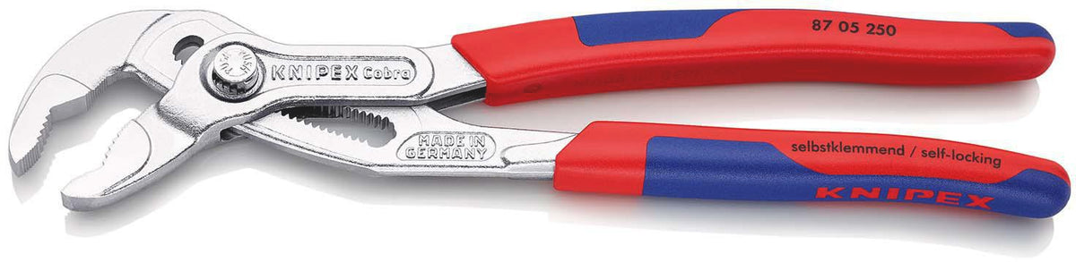 KNIPEX Cobra® Wasserpumpenzange 180 mm, Spannweite 36 mm, verchromt, Kunststoffüberzug