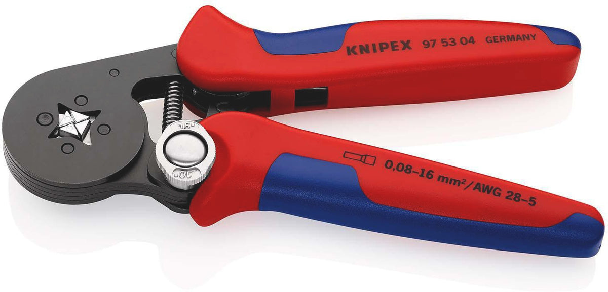 KNIPEX Aderendhülsenzange 180 mm selbsteinstellend 0,08–16 mm² – brünierter Kopf, Mehrkomponenten-Hüllen