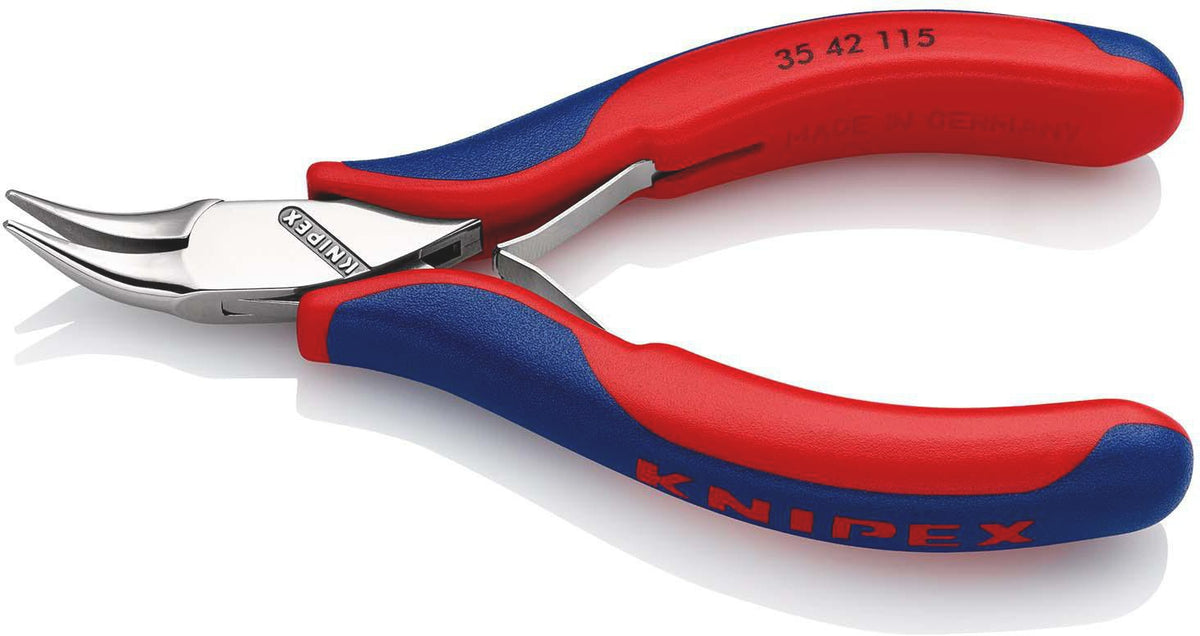KNIPEX Elektronik-Greifzange 115 mm mit flachbreiten Backen und Kunststoffüberzug