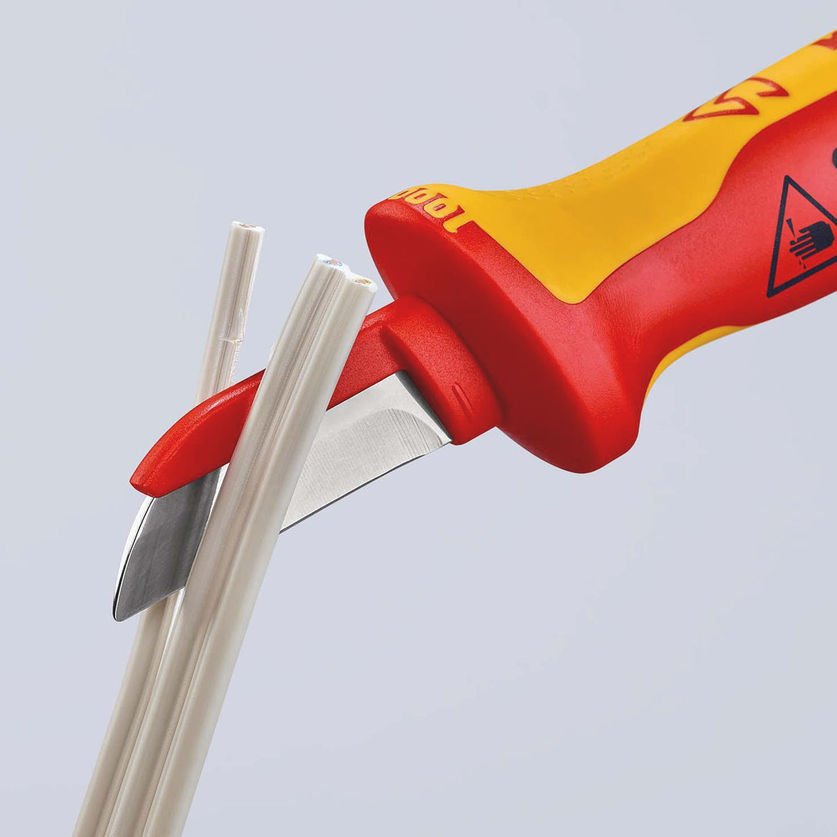 KNIPEX Kabelmesser 190 mm VDE-isoliert bis 1000 V mit Mehrkomponentengriff