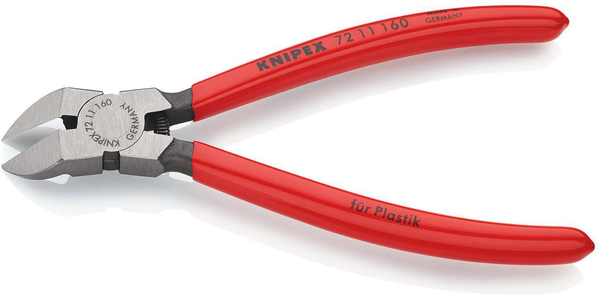 KNIPEX Seitenschneider für Kunststoffe 180 mm mit Kunststoffüberzug und Öffnungsfeder