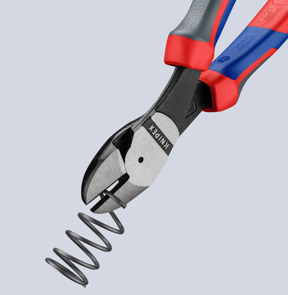 KNIPEX Kraftseitenschneider 200 mm Form 2 mit 20 % Kraftersparnis und Kunststoffüberzug