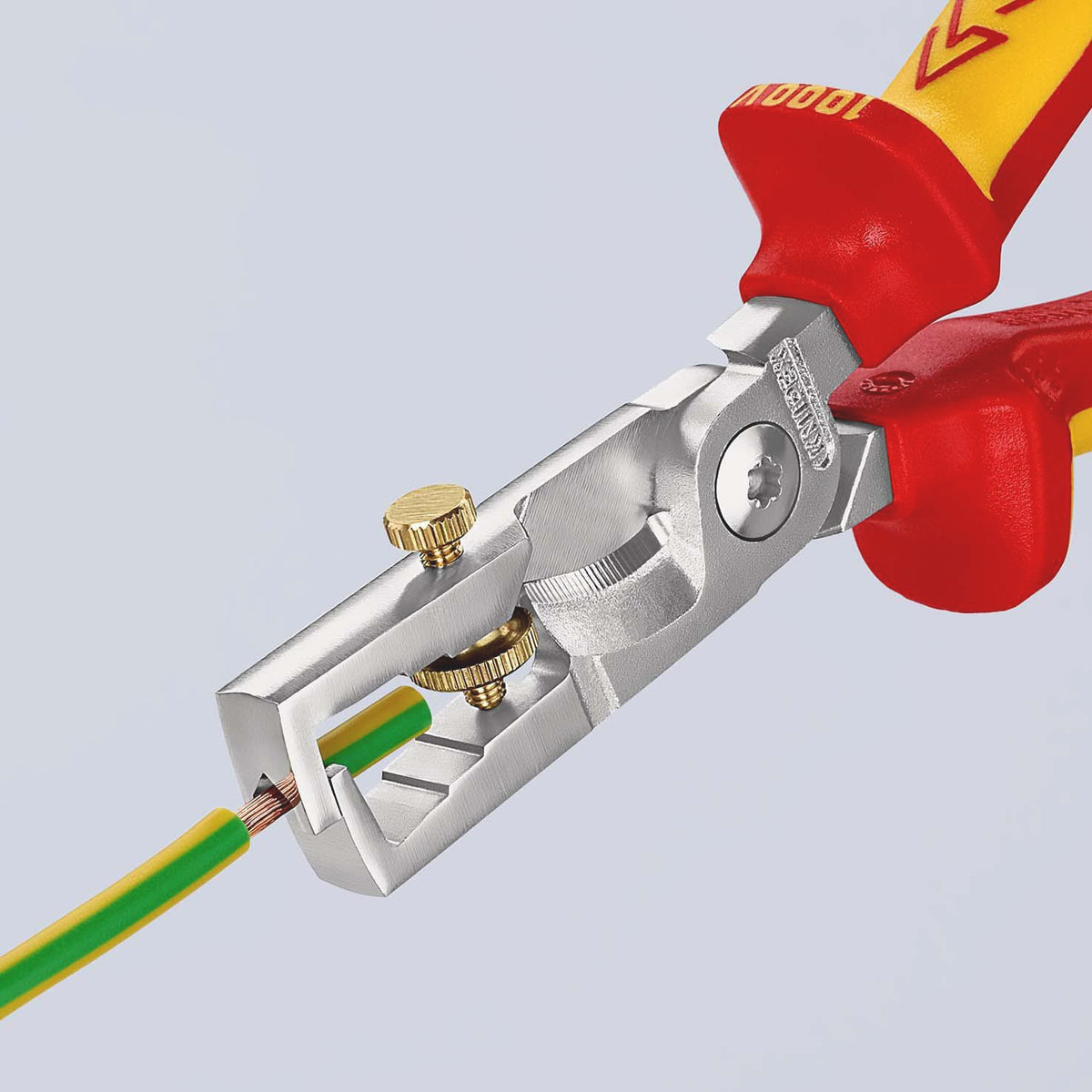 KNIPEX StriX Abisolierzange 180 mm VDE mit Kabelschere und Mehrkomponenten-Hüllen