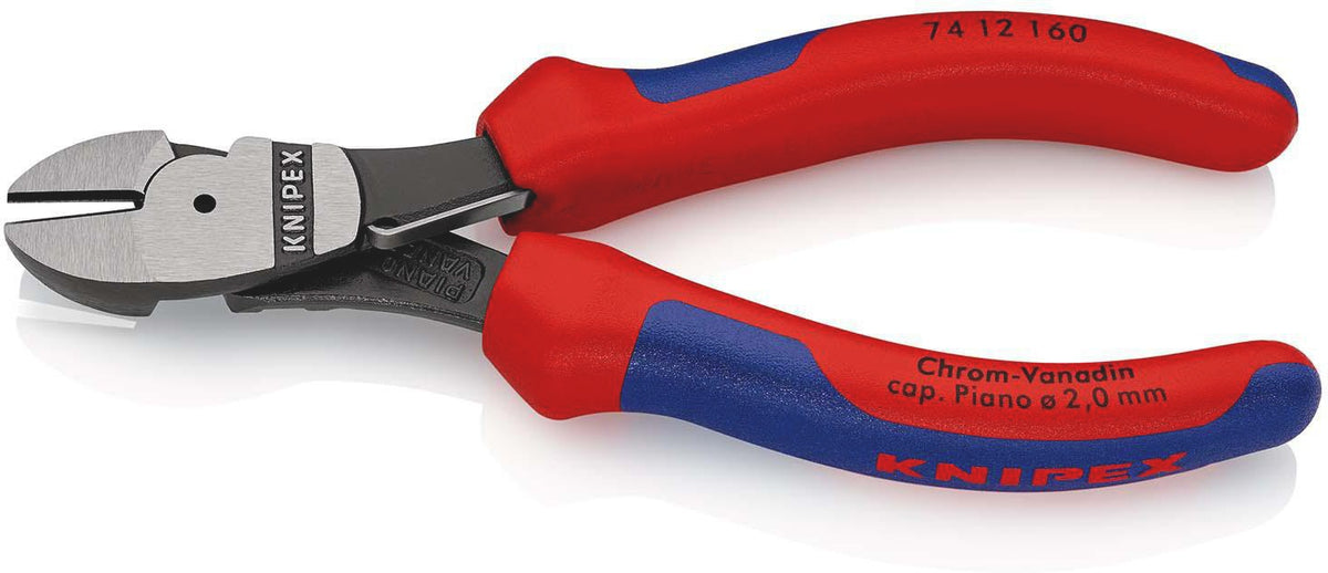 KNIPEX Kraftseitenschneider 160 mm poliert Form 1 mit Öffnungsfeder und Mehrkomponenten-Hüllen