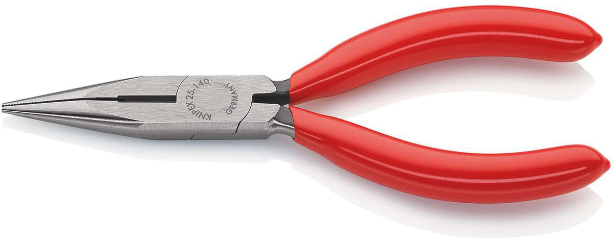 KNIPEX Flachrundzange 125 mm poliert mit Kunststoffüberzug – Radiozange mit Schneide