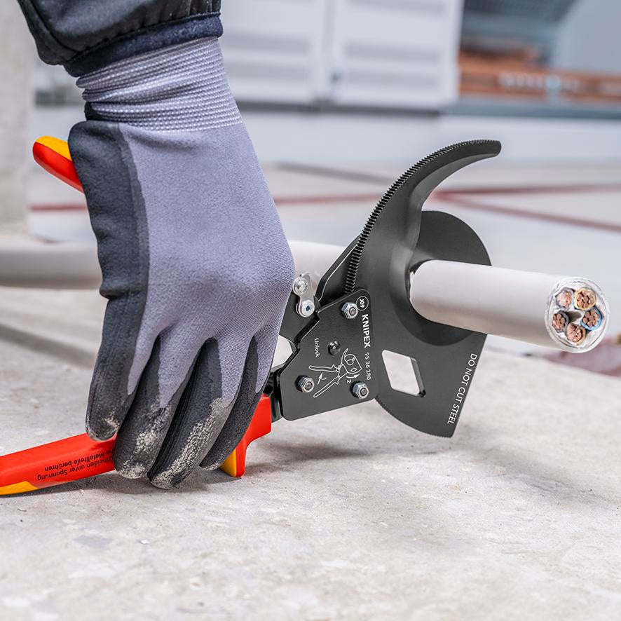 KNIPEX Kabelschneider VDE 250 mm für Cu- und Al-Kabel bis 240 mm²