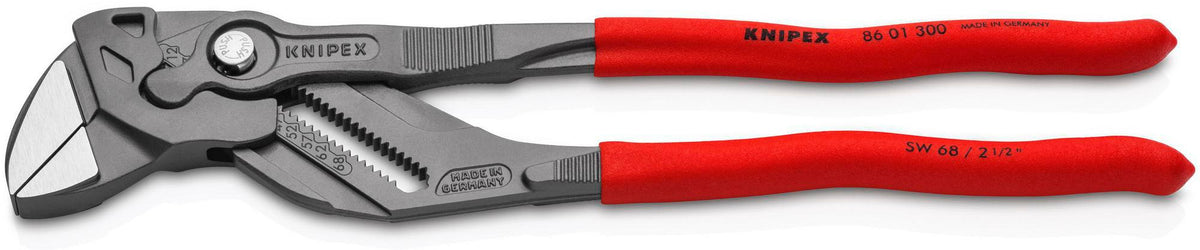 KNIPEX Zangenschlüssel 250 mm, Spannweite 52 mm, mit Kunststoffüberzug und Einstellskala