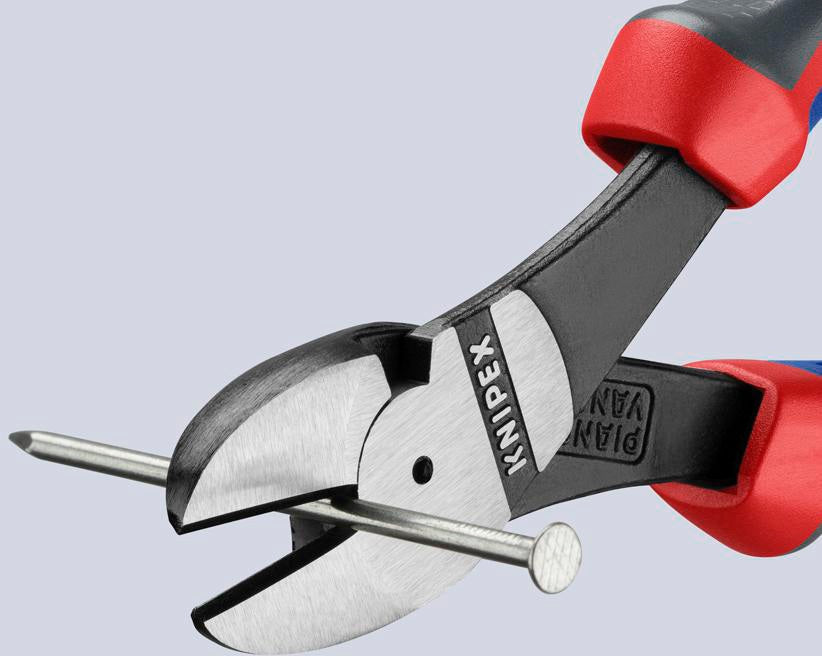 KNIPEX Kraftseitenschneider 140 mm, poliert, Form 0, Mehrkomponenten-Hüllen – 20 % Kraftersparnis