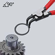 KNIPEX Außensicherungsringzange A 01 für Wellen 3-10 mm, 90° gewinkelt, 125 mm