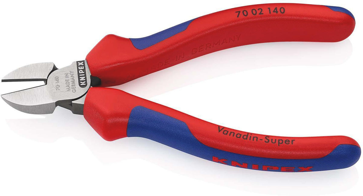 KNIPEX Seitenschneider 140 mm, polierter Kopf, Mehrkomponenten-Griffe, max. 1,8 mm