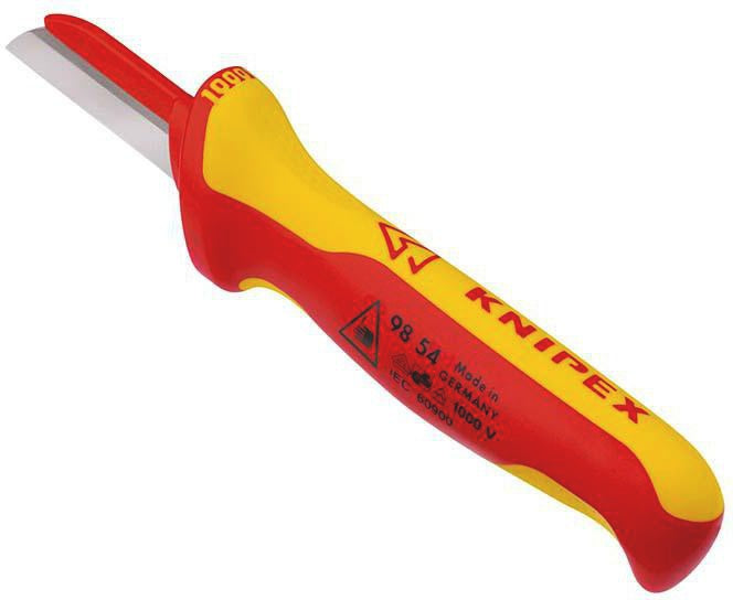 KNIPEX Kabelmesser 190 mm VDE-isoliert bis 1000 V mit Mehrkomponentengriff