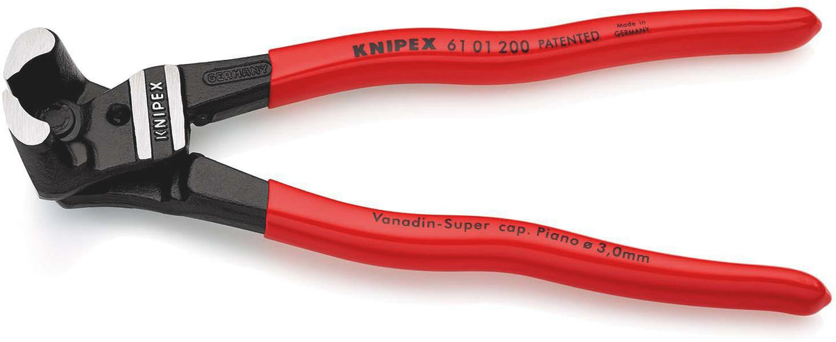 KNIPEX Bolzenvornschneider 200 mm, polierter Kopf, Kunststoffüberzug, Vanadin-Elektrostahl