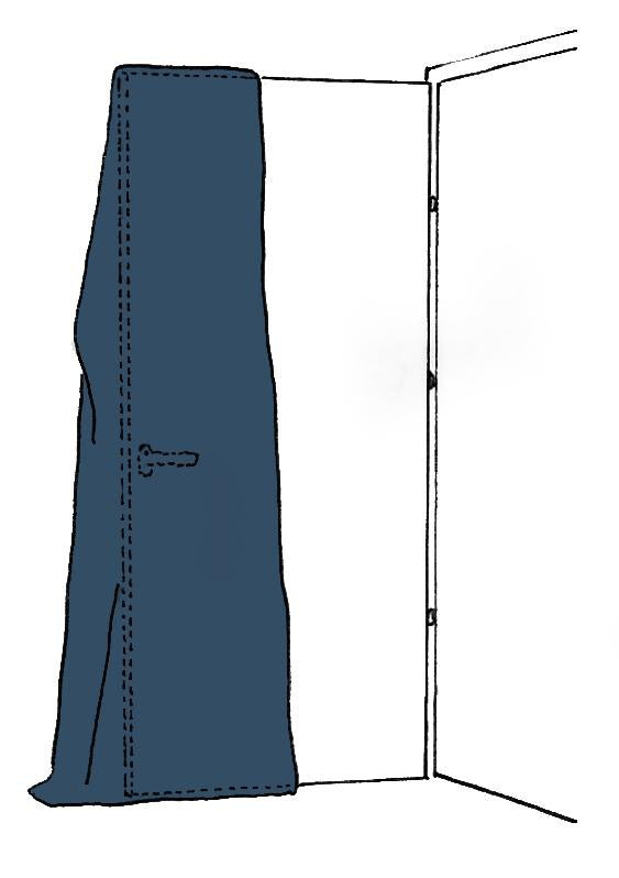 KIRCHNER SIMPROFLEX Fensterschutz 125 cm x 160 cm – Transparente Schutzhülle für Türflügel