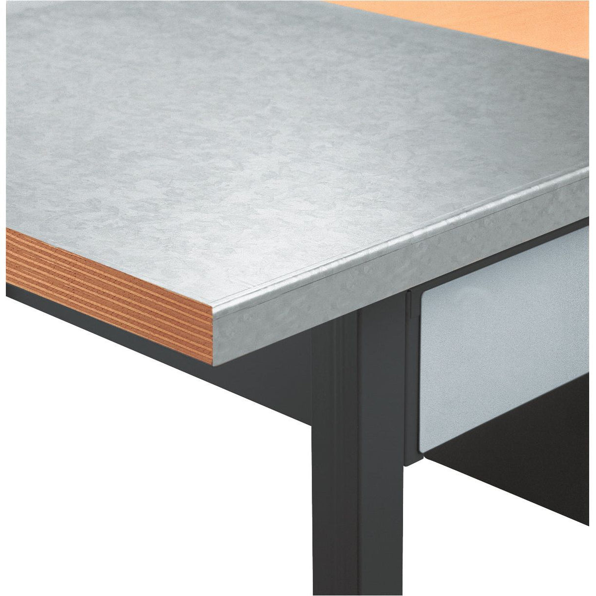 Kraftwerk INDUSTRY Stahlblechabdeckung 1500 mm für Werkbankplatte 40 mm, 13 KG