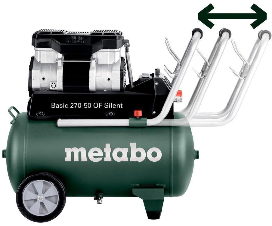 METABO Kompressor Basic 270-50 OF Silent – 50 l, 10 bar, 250 l/min, ölfrei