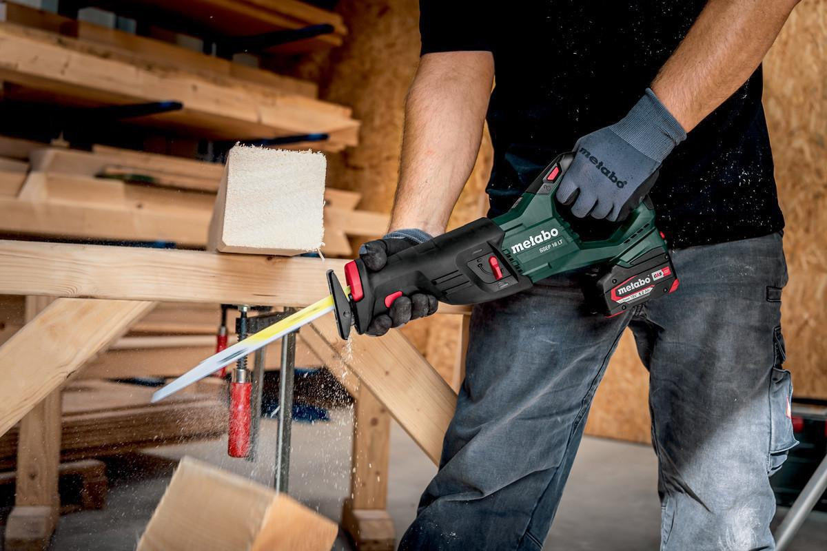 METABO Akku-Säbelsäge SSEP 18 LT 18V 32mm 0-3000 min-¹ – variable Hubzahl, LED, ohne Akku