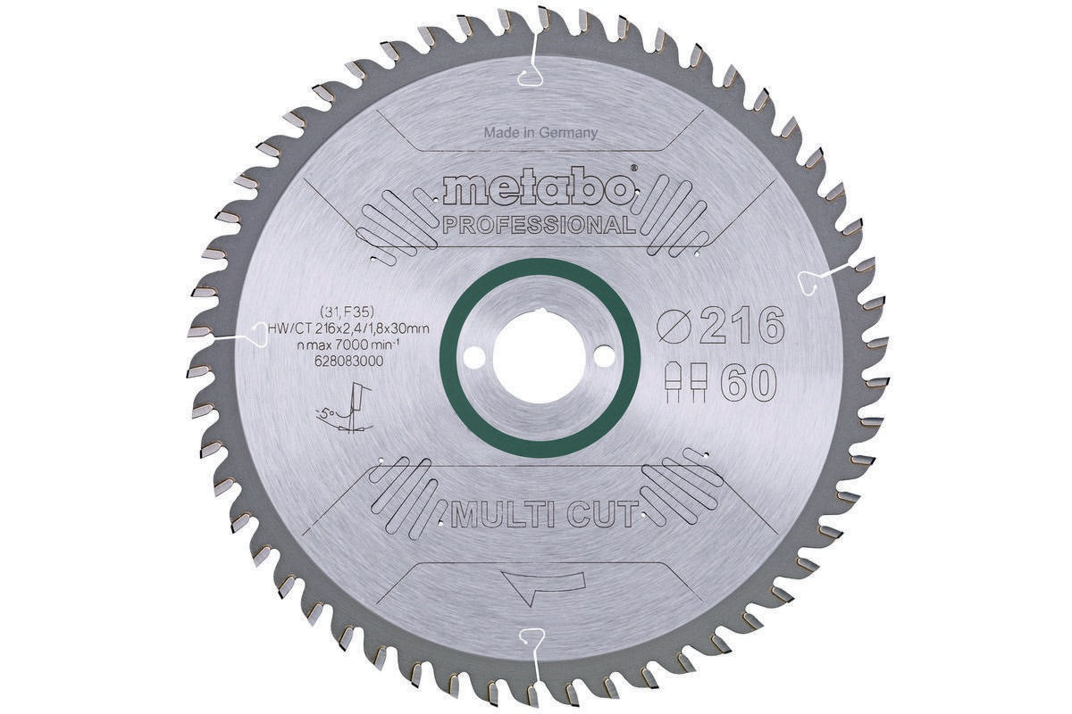Metabo Kreissägeblatt Precision Cut Wood Professional D216xB2,4xBohrung30mm 48Z WZ