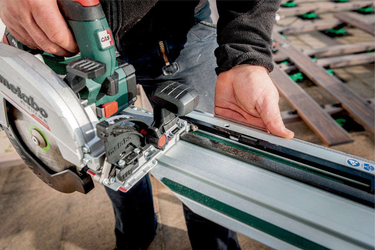 Metabo Kappschiene KFS 834 mm – mobile Lösung für winkelgenaue Kappschnitte