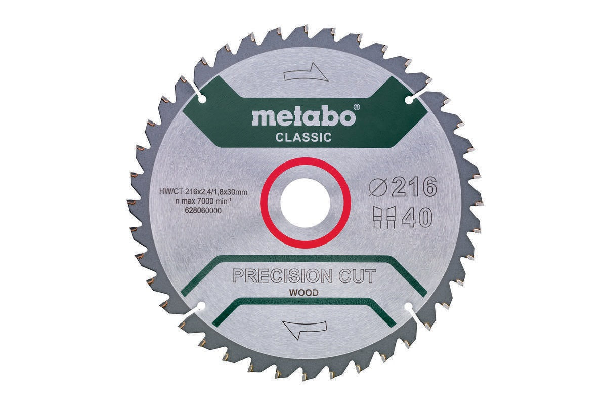 Metabo Kreissägeblatt cordless cut wood classic 165 mm Z18 HW/CT für Akku-Sägen