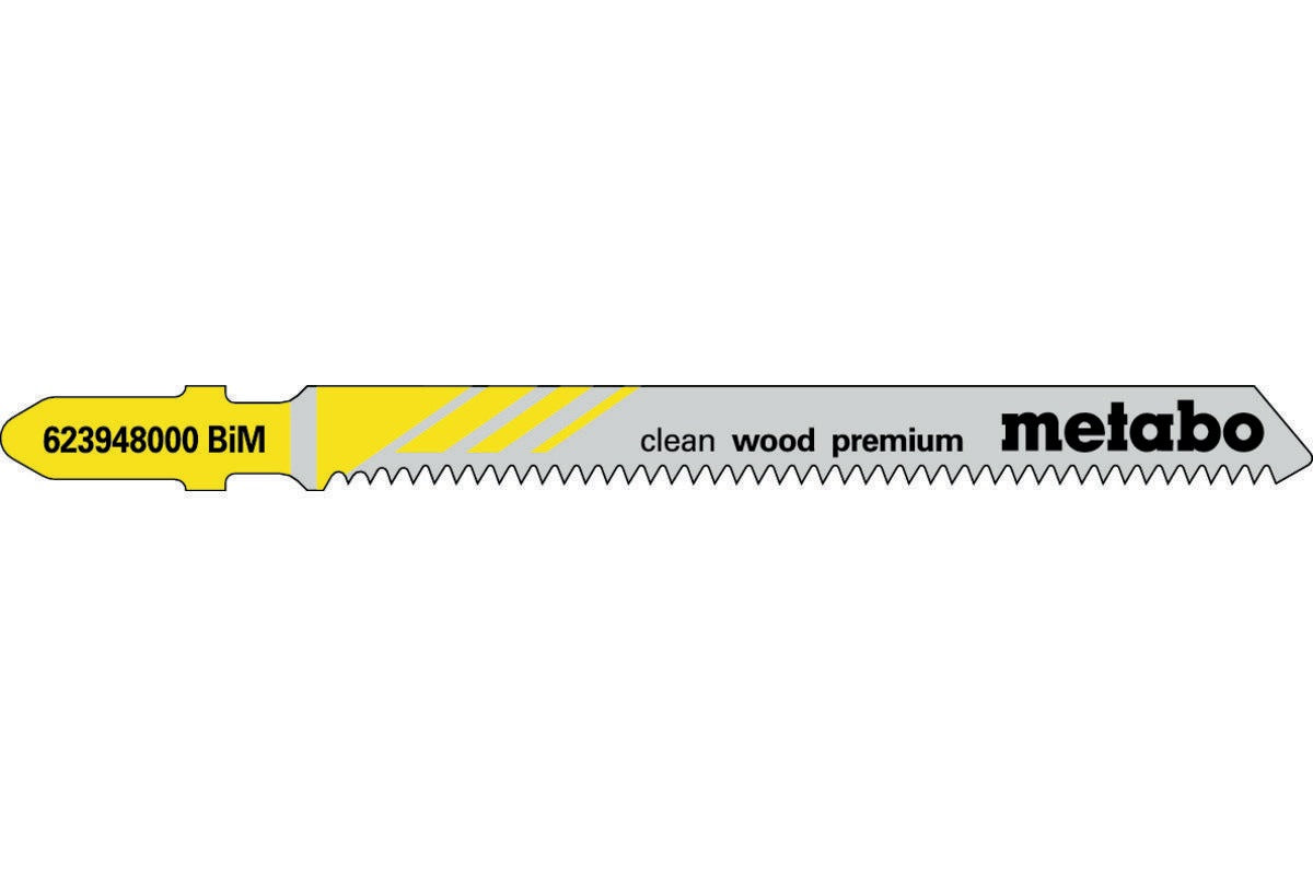 Metabo Stichsägeblätter clean wood premium Nutzlänge 105 mm BiM 5 Stück