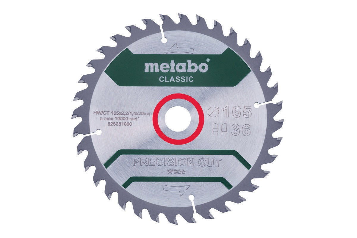 Metabo Kreissägeblatt precision cut wood classic 160 x 2,2/1,4 x 20 mm Z36 WZ für saubere Holzschnitte