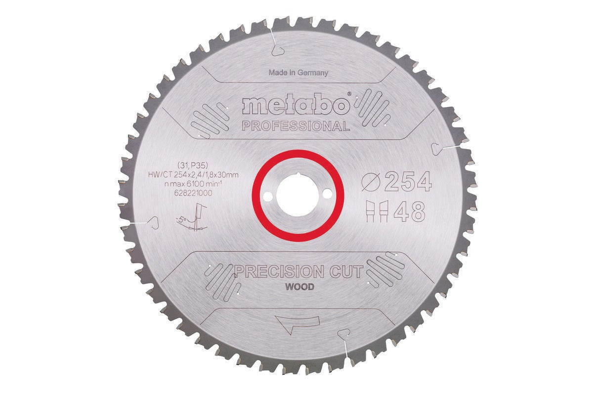 Metabo Kreissägeblatt Precision Cut Wood Professional D216xB2,4xBohrung30mm 48Z WZ