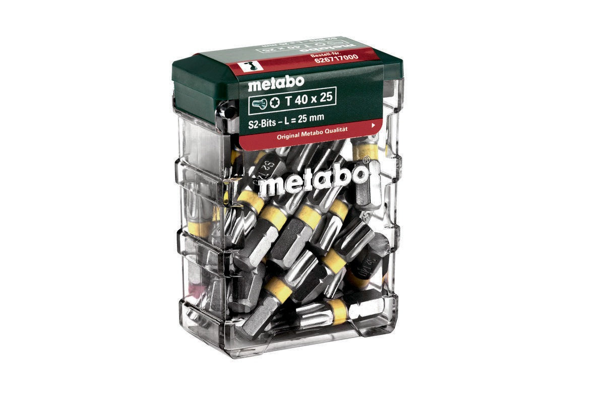 Metabo Bitsortiment PZ2 25 mm S2-Stahl farbcodiert 25-teilig in Box