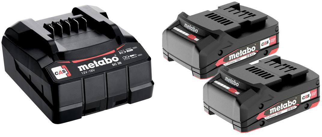 METABO Akku-Set Basic 2,0 18 V 2x2 Ah – 100 % kompatibel mit allen Metabo Akku-Maschinen seit 2009